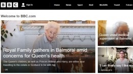 Оформление сайта BBC сменилось с красного на черный из-за здоровья Елизаветы II