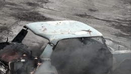 Кульбит «Жигулей» попал на видео после обрушения опоры в Нижегородской области