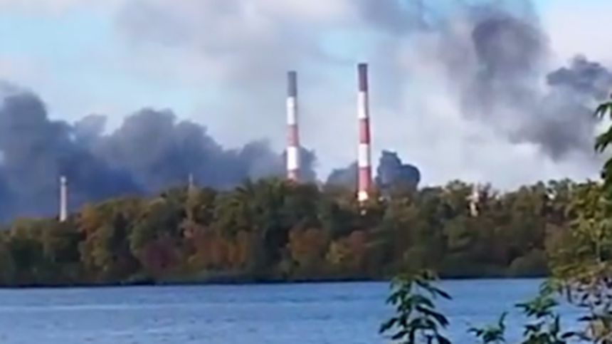 Очевидцы сообщают о мощном пожаре на Львовской ТЭЦ