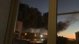 Опубликовано видео с места падения самолета на жилые дома в Ейске