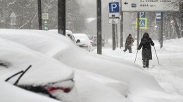 Рекордное ненастье: жители Москвы вышли убирать снег после мощной метели