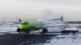Зачем самолеты «моют» в снегопад перед вылетом