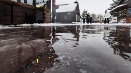 Улицы Москвы затоплены из-за резкого потепления