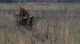 Опубликовано видео уничтожения украинского боевика российским снайпером