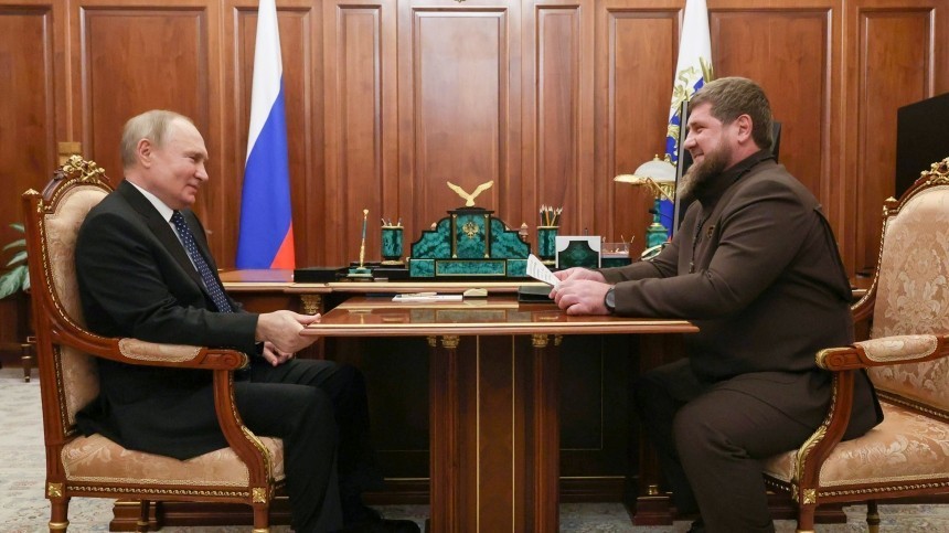 Путин провел рабочую встречу с главой Чечни Кадыровым
