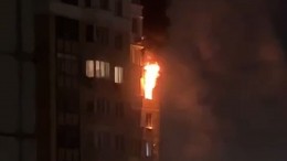 В жилом доме на проспекте Вернадского в Москве полыхает пожар