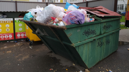В мусорном плену: в Петербурге коммунальщики наказали водителя за неправильную парковку
