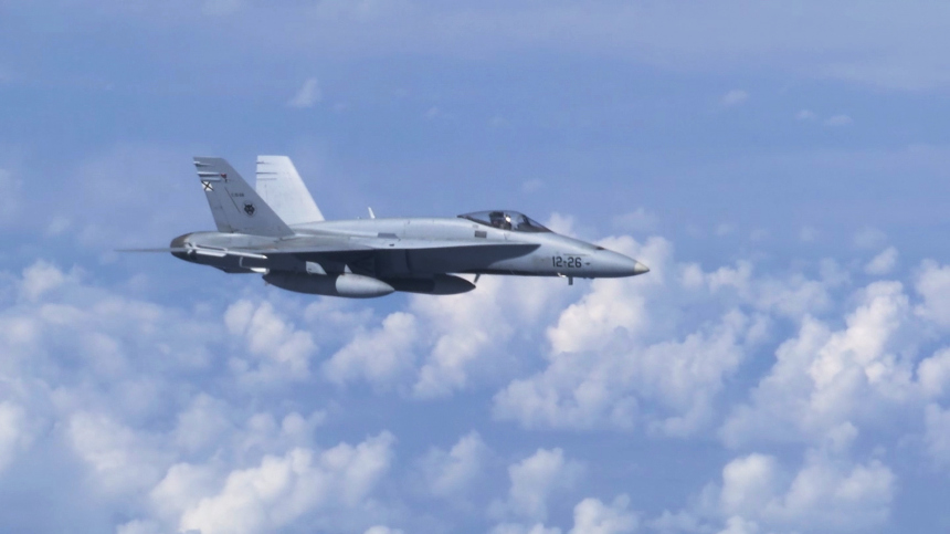Истребитель F-18 рухнул в Испании