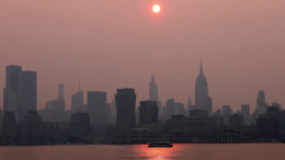 Видео: Нью-Йорк накрыл рекордный смог от лесных пожаров в Канаде