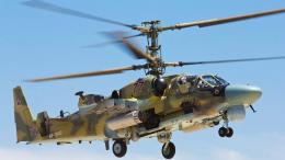Минобороны опубликовано кадры работы вертолетов Ка-52 по уничтожению техники ВСУ