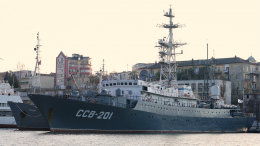 МО РФ опубликовало видео уничтожения дронов ВСУ, пытавшихся атаковать корабль «Приазовье»
