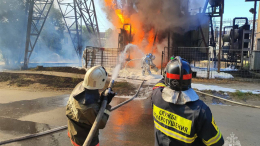 На территории завода «Красный Октябрь» в Волгограде произошел пожар