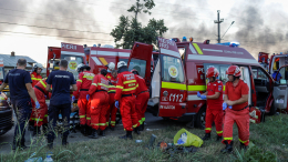 Число пострадавших в результате взрывов на АЗС в Румынии выросло до 57