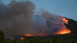 В Греции борются с тремя крупными природными пожарами