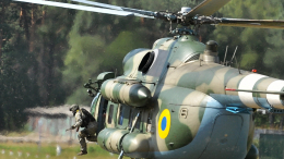 Украинский вертолет Ми-8 не долетел до цели и расстрелял свои позиции