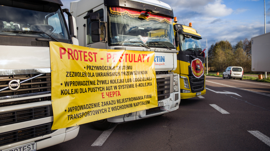 Польские дальнобойщики рискуют остаться без работы из-за украинцев
