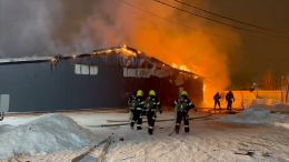 Недалеко от сгоревшего склада Wildberries в Петербурге начался пожар в ангаре