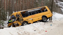 Автобус с детьми попал в страшное ДТП с большегрузом в Псковской области
