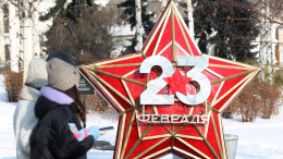 Москву украсили флагами и плакатами к 23 февраля