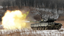 Танковый взвод помогает пехоте ВС РФ наступать на запорожском направлении