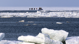 В Приморье льдина с 40 рыбаками оторвалась от берега