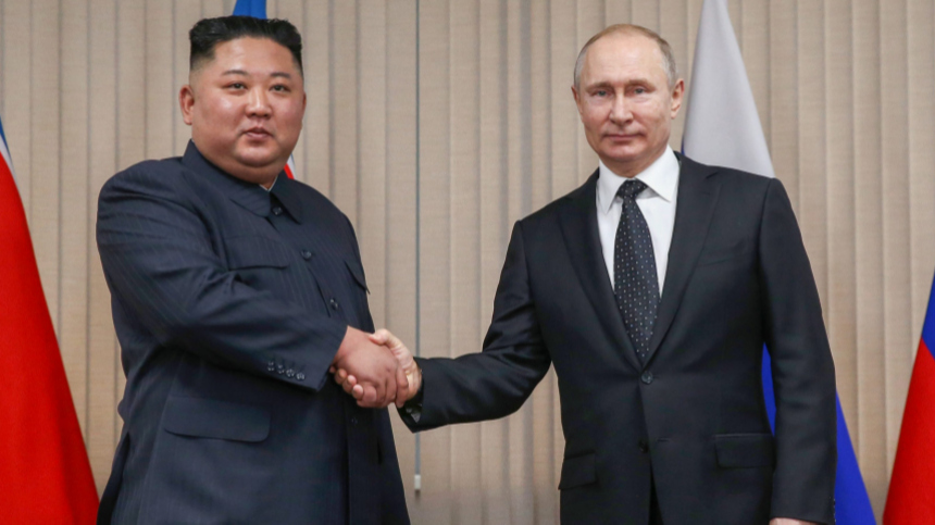 Ким Чен Ын поздравил Владимира Путина с победой на выборах