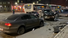Пять автомобилей столкнулись на севере Петербурга