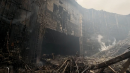 Пепелище: СК показал видео с места разбора завалов после теракта в «Крокусе»