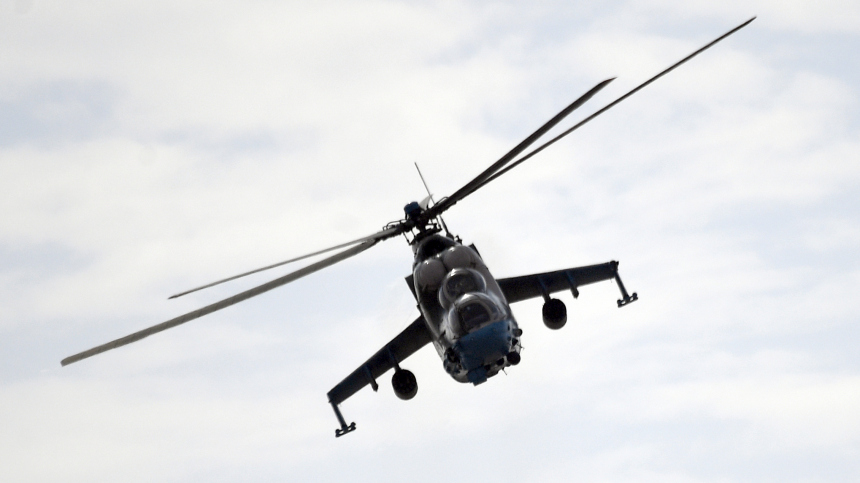 Минобороны РФ сообщило о крушении вертолета Ми-24 в Крыму