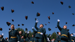 В Петербурге прошла церемония выпуска офицеров военного института Росгвардии