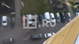 Появились кадры первых минут после подрыва машины на севере Москвы