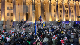 С флагами ЕС и Украины: в столице Грузии продолжаются протесты против результатов выборов