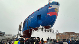 Длиной почти в два футбольных поля: в чем уникальность спущенного на воду ледокола «Чукотка»