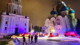 В Троице-Сергиевой лавре возник пожар на колокольне храма