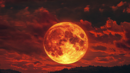 Невероятная красота: в небе над Россией взошла «Клубничная» Луна