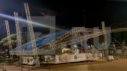 Из-за шторма на Северном Кавказе в Каспийске обрушилась сцена у «Анжи Арены»