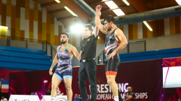 Российские борцы завоевали три золотые медали первенства Европы по вольной борьбе