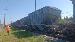 Грузовой поезд сошел с рельсов в Челябинской области