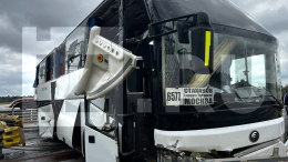 Кадры последствий ДТП с пассажирским автобусом в Тульской области