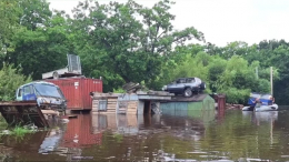 В Амурской области на федеральной трассе «Лена» провалилось дорожное полотно