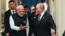 Переговоры в машине: Путин и Моди провели двустороннюю встречу в Тяньцзине