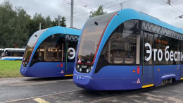 Сергей Собянин стал первым пассажиром беспилотного трамвая