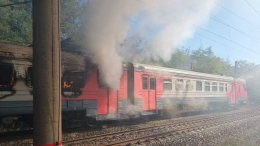 Пассажирский поезд загорелся под Краснодаром