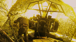 Гаубица «Д-30» разнесла «опорник» ВСУ в Сумской области. Лучшее видео из зоны СВО