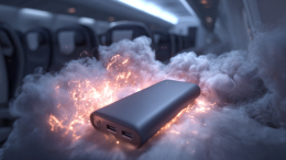 Пауэрбанк загорелся на борту самолета из Китая