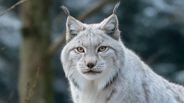 «Белый призрак»: фотограф встретил в лесу рысь-мутанта