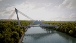 Собянин: Мост-парус на западе Москвы строится без остановки движения по реке