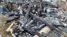 Опубликованы кадры последствий крушения вертолета в Дагестане