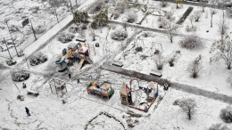 «Роскосмос» показал кадры снежного циклона над Москвой