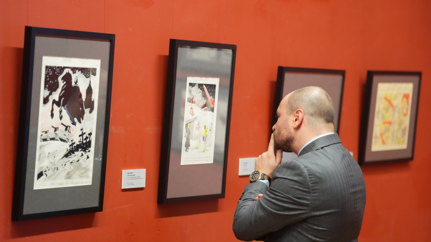 Известия и РАХ открыли выставку антифашистских карикатур